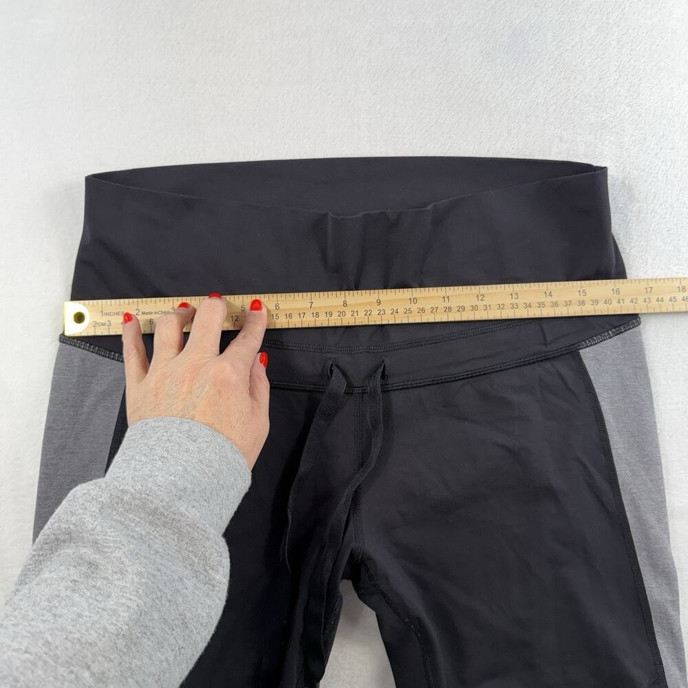 Lululemon Athletica Sz 10 Retreat‎ 7/8 Pants Black Heathered Slate High Rise - Picture 6 of 13